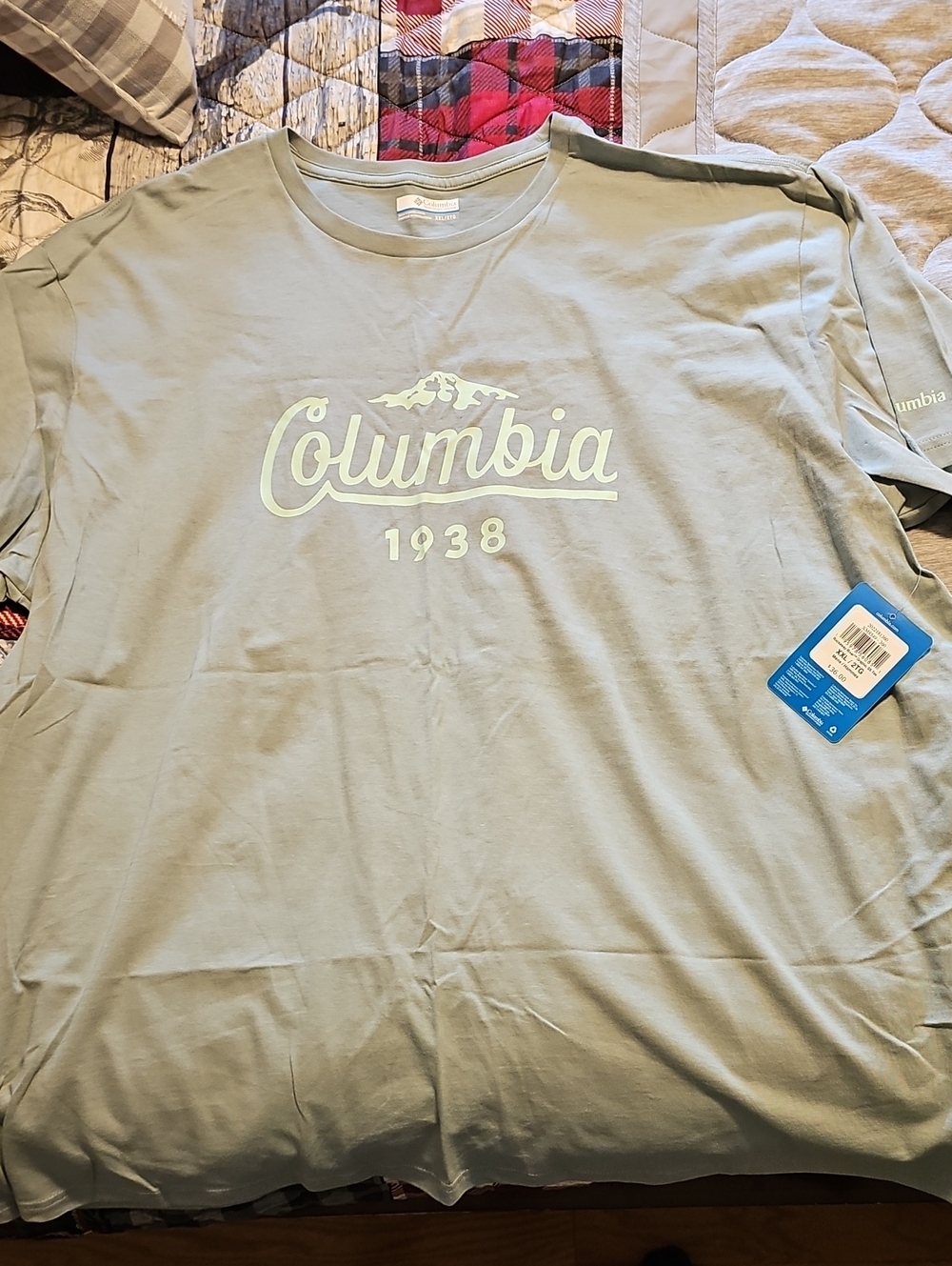 Columbia Men's Logo Tee in Sage Green